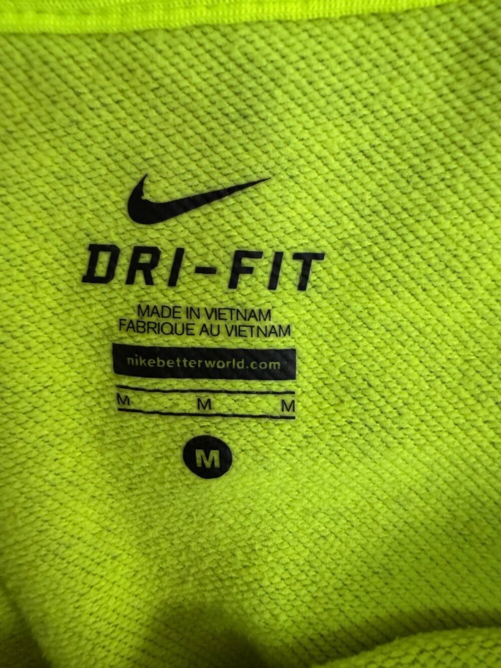 Nike Dri-FIT Volt Lime Big Swoosh Long Sleeve Athletic Top Women's M - Picture 5 of 9